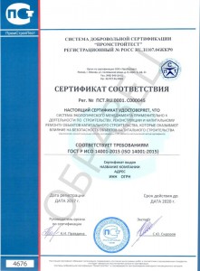 Образец ГОСТ Р ИСО 14001-20015 (ISO 14001:2015)