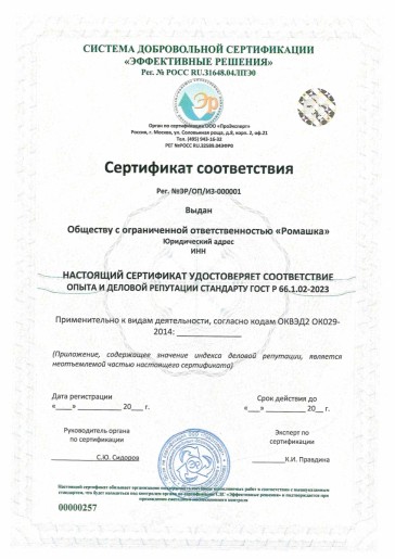 Сертификация ГОСТ Р 66.1.02-2023